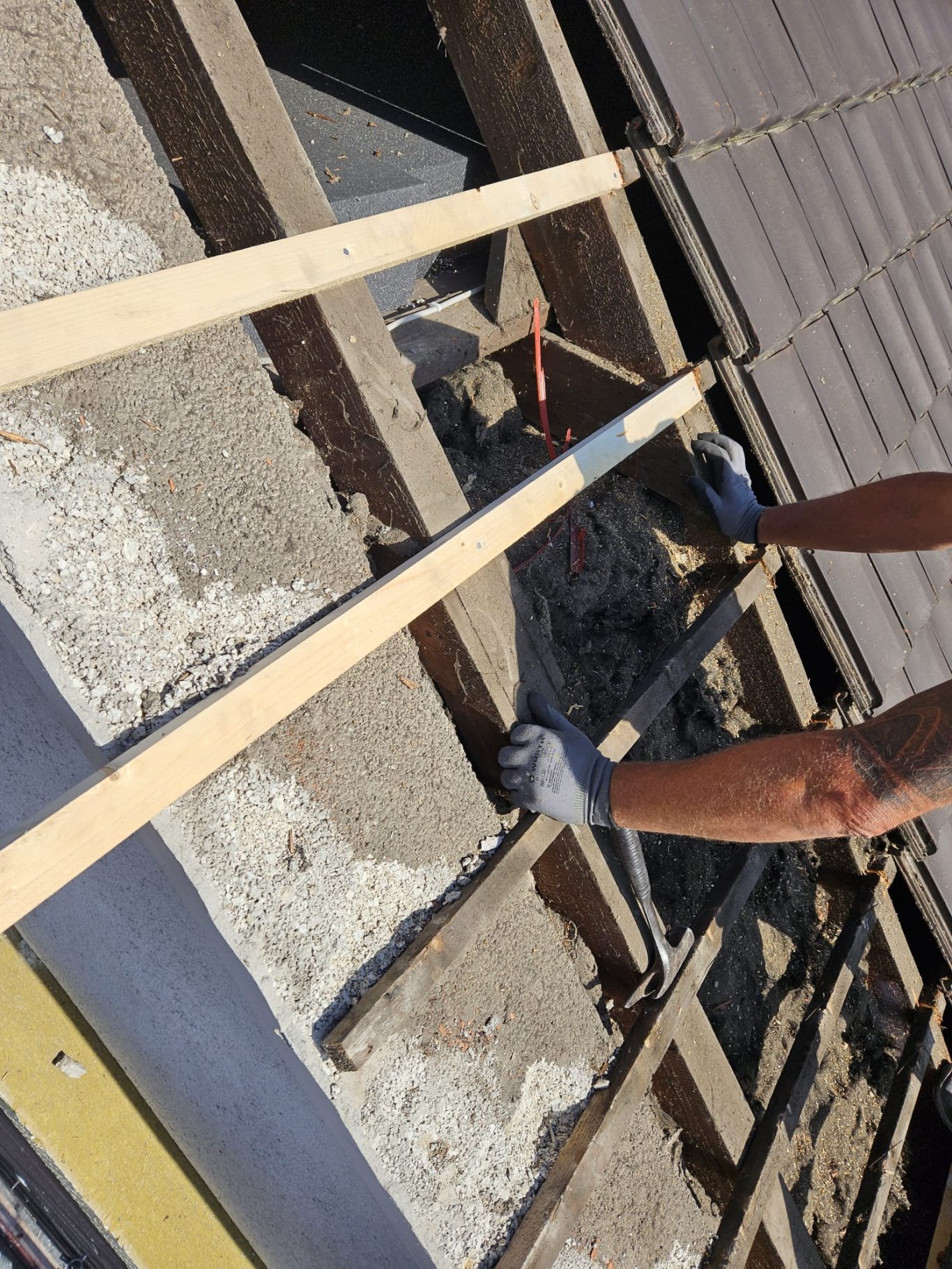 Dachverbreiterung an den Giebelseiten